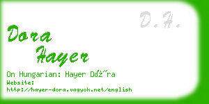 dora hayer business card